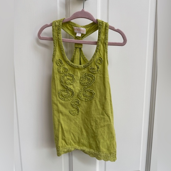 Trish Scully 3T Girls Green Sleeveless Embellished Design Tank Top Blouse - Picture 1 of 5